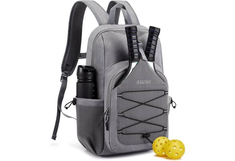 LuxusKollektion Tennisrucksack Pickleball Tasche Damen Herren Padeltasche 2 4 Paddel Hellgrau von LuxusKollektion