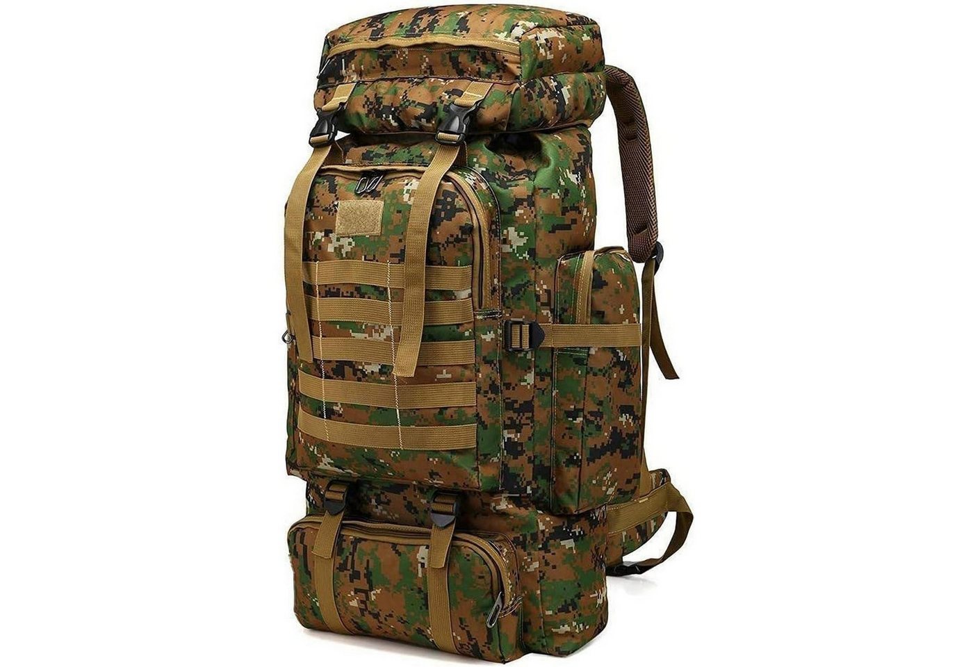 LuxusKollektion Trekkingrucksack Rucksack 60L 80L Wasserdicht Wanderrucksack Herren Jungle Camouflage LuxusKollektion Trekkingrucksack Rucksack 60L 80L Wasserdicht Wanderrucksack Herren Jungle Camouflage von LuxusKollektion