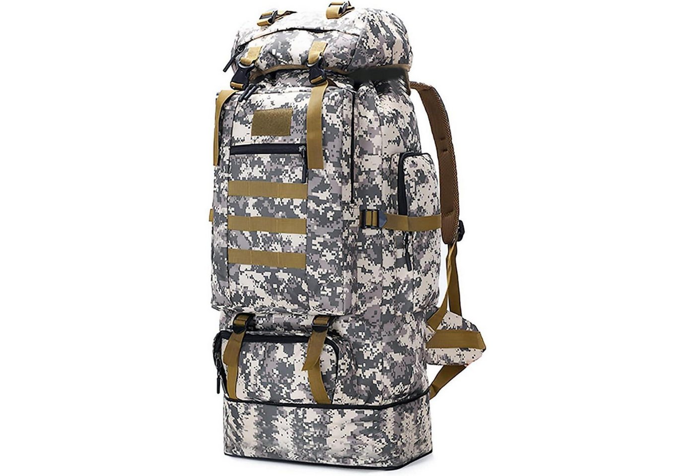 LuxusKollektion Trekkingrucksack Trekkingrucksack Herren 100L Wasserdicht Molle Militär Gray LuxusKollektion Trekkingrucksack Trekkingrucksack Herren 100L Wasserdicht Molle Militär Gray von LuxusKollektion