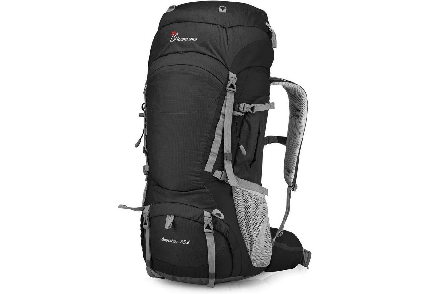 LuxusKollektion Trekkingrucksack Trekkingrucksack Innenrahmen Herren Damen Camping 55L 01 Schwarz-55l von LuxusKollektion