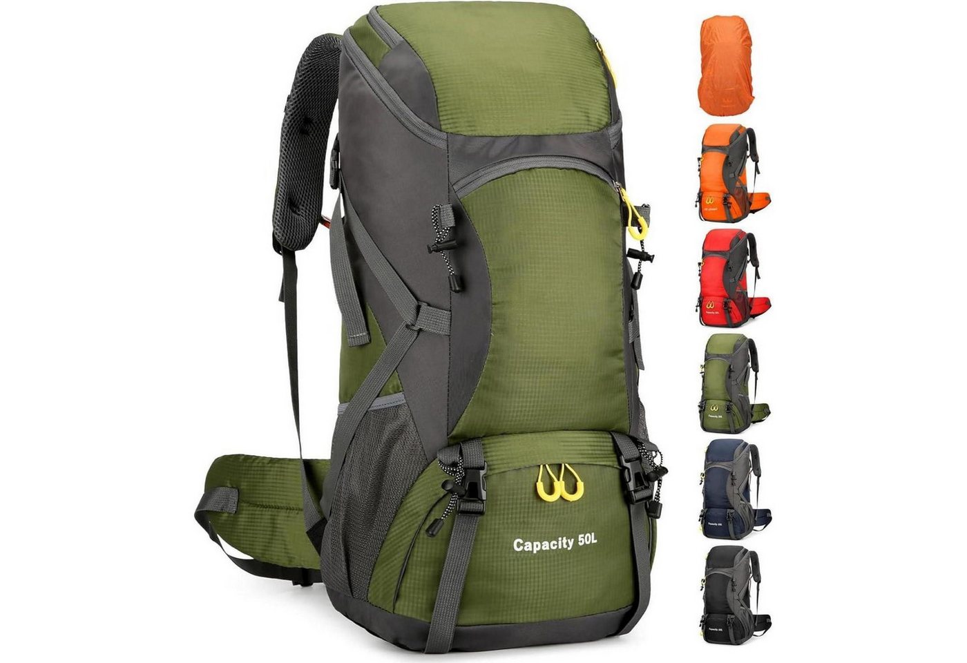 LuxusKollektion Trekkingrucksack Wanderrucksack 50L Trekkingrucksack Regenhülle Reiserucksack Braun LuxusKollektion Trekkingrucksack Wanderrucksack 50L Trekkingrucksack Regenhülle Reiserucksack Braun von LuxusKollektion
