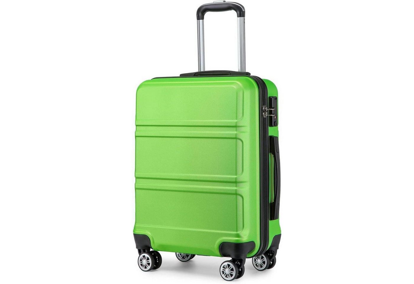 LuxusKollektion Trolleyset Koffer Trolley Reisekoffer M (55cm) Apfelgrün von LuxusKollektion