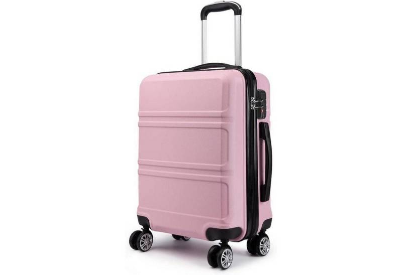 LuxusKollektion Trolleyset Koffer Trolley Reisekoffer M (55cm) Pink von LuxusKollektion