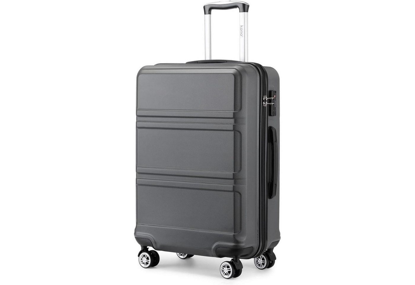 LuxusKollektion Trolleyset Koffer Trolley Reisekoffer XL (74cm) Grau von LuxusKollektion