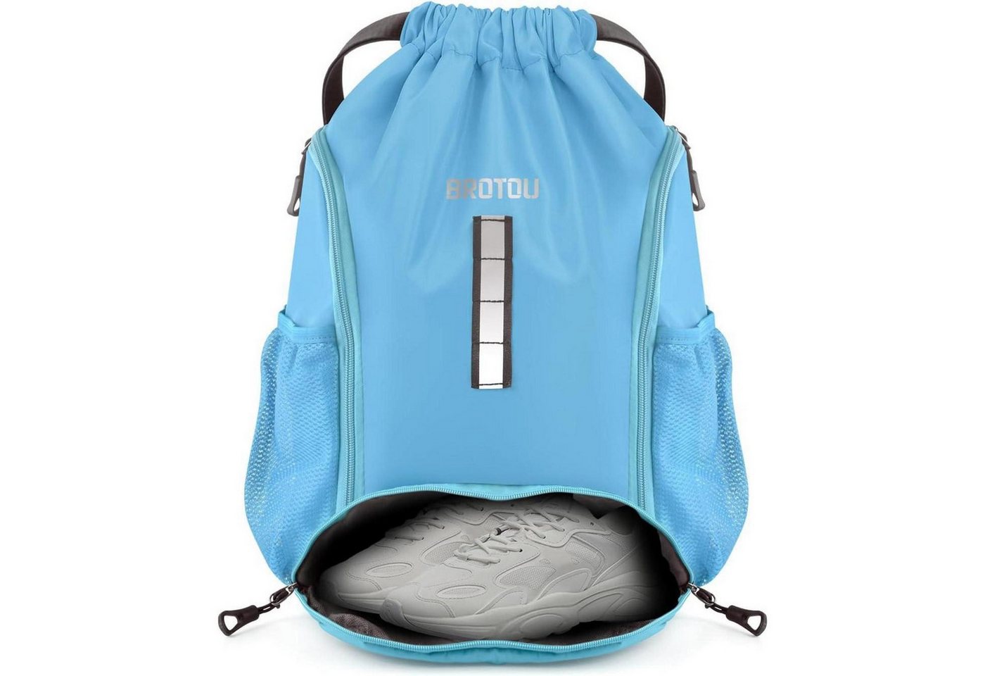 LuxusKollektion Turnbeutel Sportbeutel Turnbeutel Kordelzug Schuhfach Fußballtasche Himmelblau von LuxusKollektion