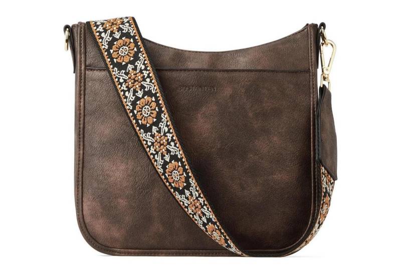 LuxusKollektion Umhängetasche Damen Handtasche mittelgroß leder Schultertasche Crossbody Bag von LuxusKollektion