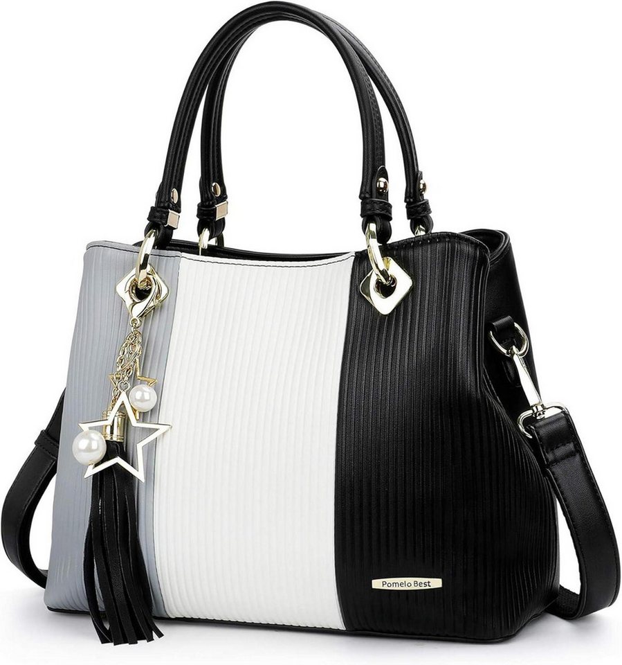 LuxusKollektion Umhängetasche Damen Handtasche multifunktional gestreift mit mehreren Fächern LuxusKollektion Umhängetasche Damen Handtasche multifunktional gestreift mit mehreren Fächern von LuxusKollektion