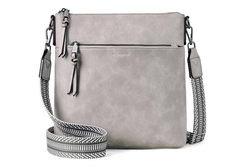 LuxusKollektion Umhängetasche Damen Umhängetasche Mittelgroß Veganleder RFID Schutz Schwarz von LuxusKollektion