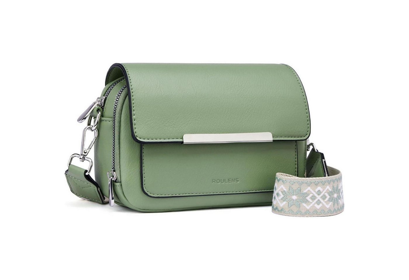 LuxusKollektion Umhängetasche Damen Umhängetasche Vegan Leder Crossbody Schultertasche Breiter Gurt von LuxusKollektion