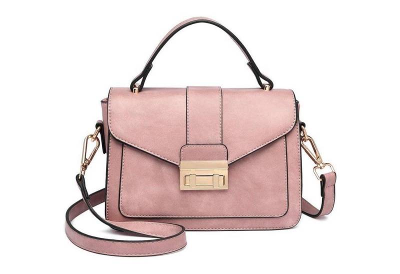 LuxusKollektion Umhängetasche Elegante Damen Handtasche Klein Umhängetasche Sattel-Design Pink von LuxusKollektion