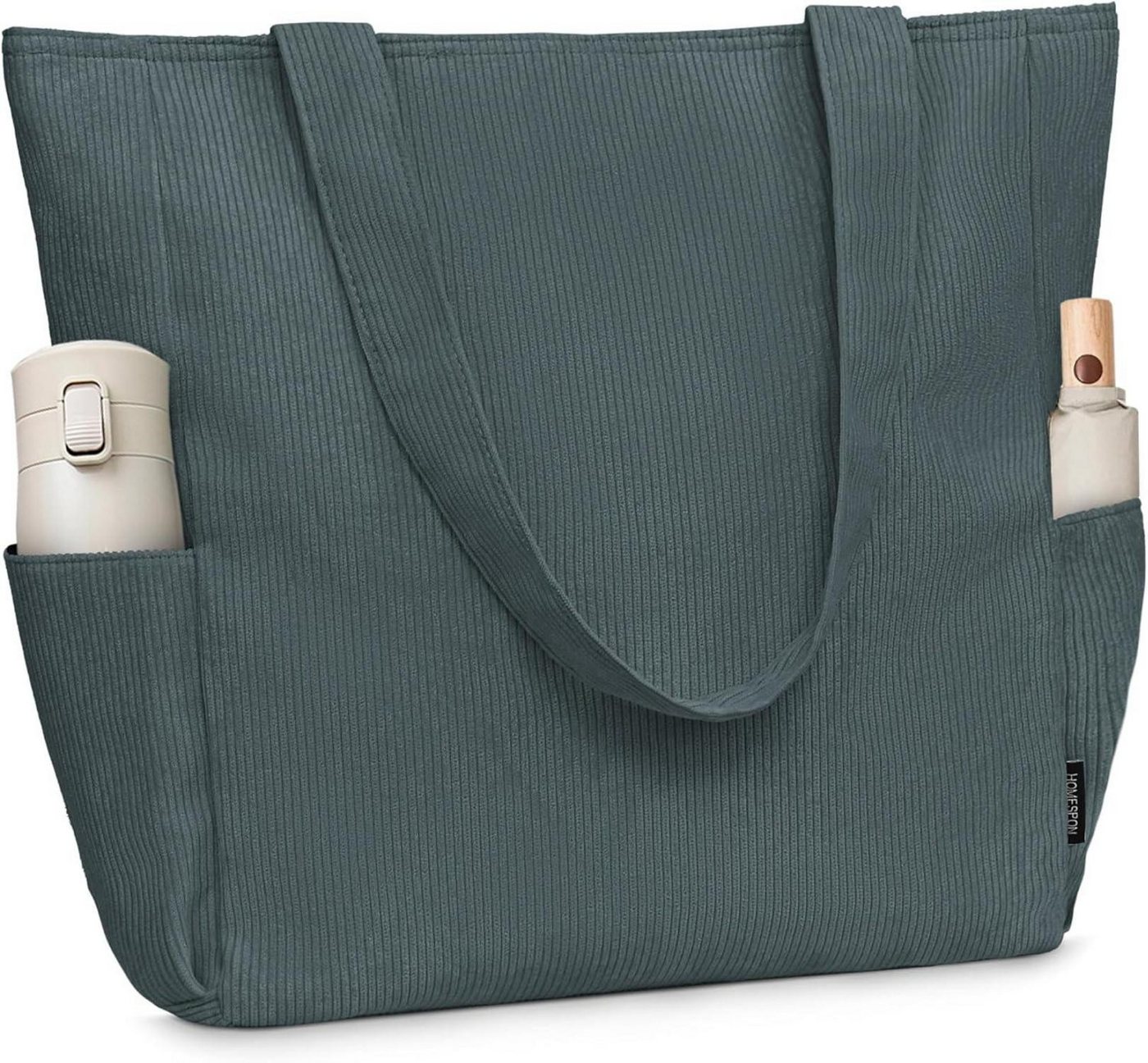 LuxusKollektion Umhängetasche Große Cordury Umhängetasche mit Reißverschluss für Reisen LuxusKollektion Umhängetasche Große Cordury Umhängetasche mit Reißverschluss für Reisen von LuxusKollektion