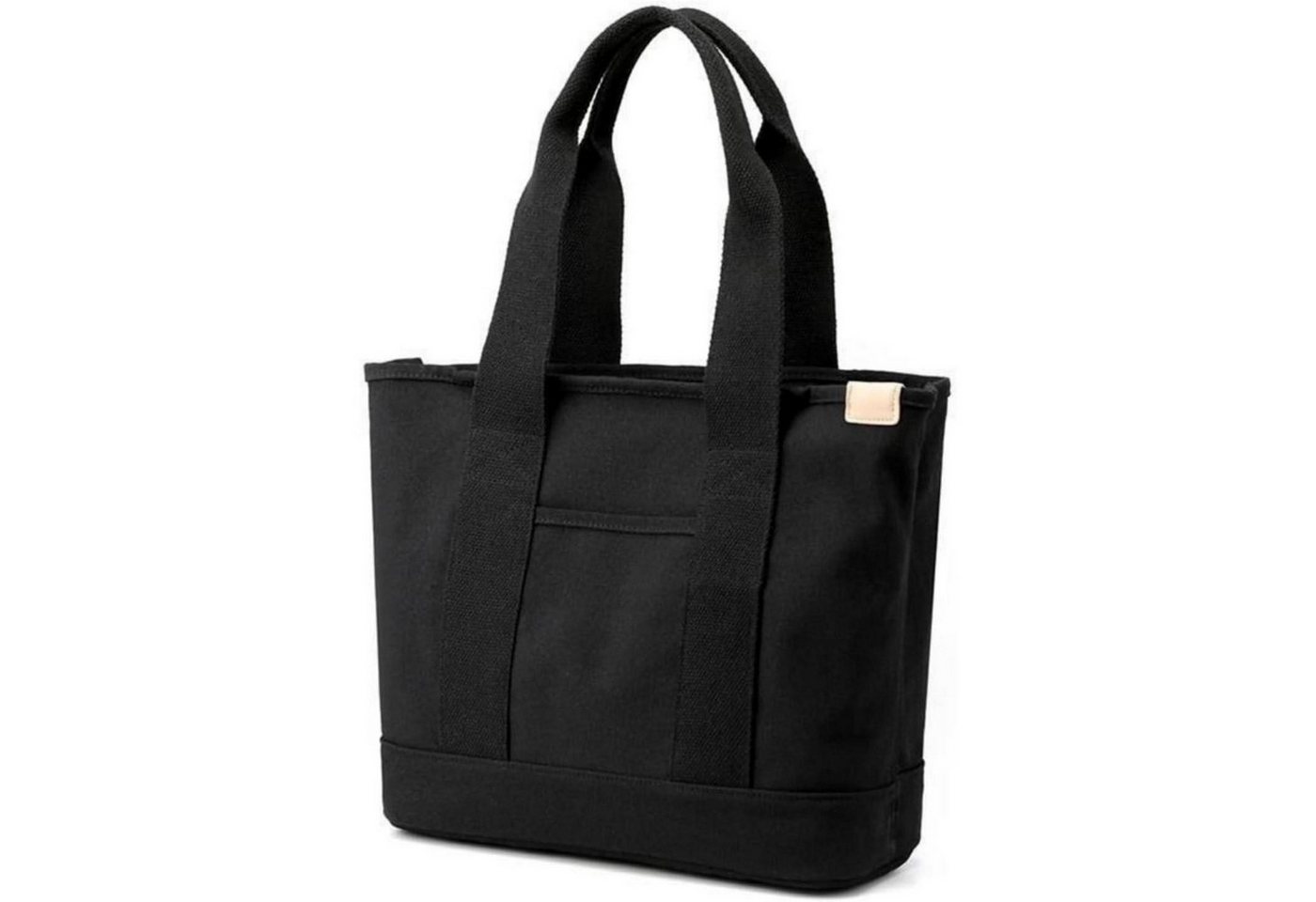 LuxusKollektion Umhängetasche Handtasche Canvas Damen Umhängetasche Reißverschluss #7 Schwarz von LuxusKollektion