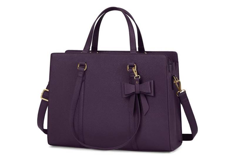 LuxusKollektion Umhängetasche Handtasche Damen Shopper Große Schwarz Laptoptasche 15.6 Zoll PU Leder von LuxusKollektion