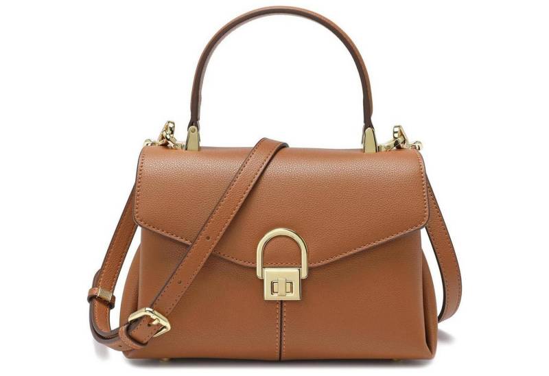 LuxusKollektion Umhängetasche Handtasche Umhängetasche Damen Leder Abnehmbar Schultergurt Braun von LuxusKollektion
