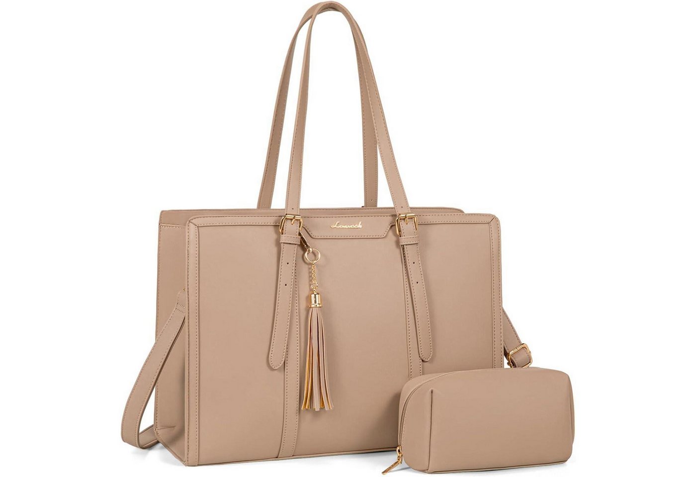 LuxusKollektion Umhängetasche Schultertasche Damen Laptoptasche 15,6 Zoll Handtasche Groß Tote Bag von LuxusKollektion