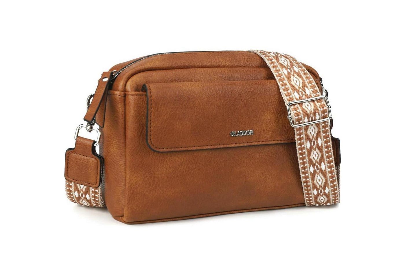 LuxusKollektion Umhängetasche Umhängetasche Damen Crossbody PU Leder Schultergurt Karamell von LuxusKollektion