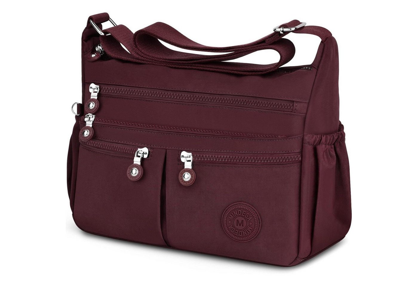 LuxusKollektion Umhängetasche Umhängetasche Damen Crossbody Wasserdicht Nylon Messenger Rot von LuxusKollektion