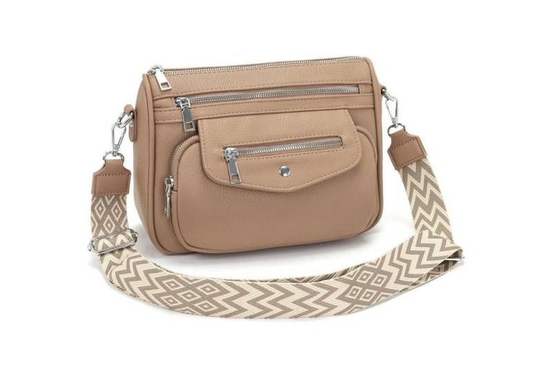 LuxusKollektion Umhängetasche Umhängetasche Damen Klein Crossbody Bag Handtasche 5 Taschen 7 Fächer von LuxusKollektion