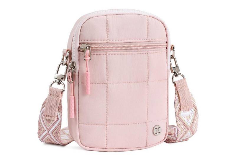 LuxusKollektion Umhängetasche Umhängetasche Damen Kunstleder Crossbody Geldbörse Riemen H-02-rosa von LuxusKollektion