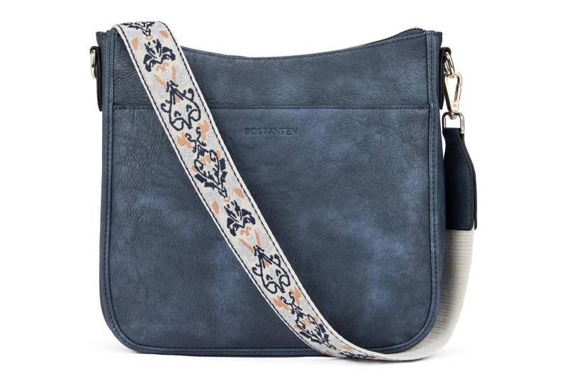 LuxusKollektion Umhängetasche Umhängetasche Damen Leder Crossbody Riemen 1 dunkelblau von LuxusKollektion