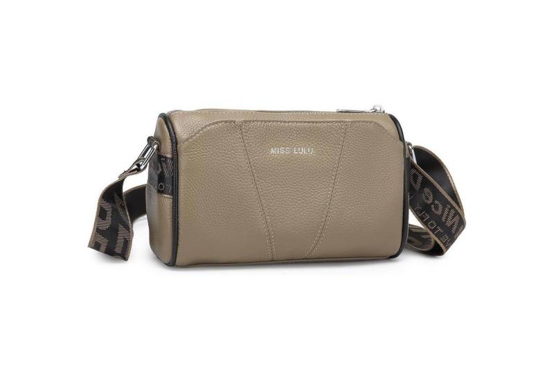 LuxusKollektion Umhängetasche Umhängetasche Damen Leder Crossbody Schultergurt Shopping Khaki von LuxusKollektion