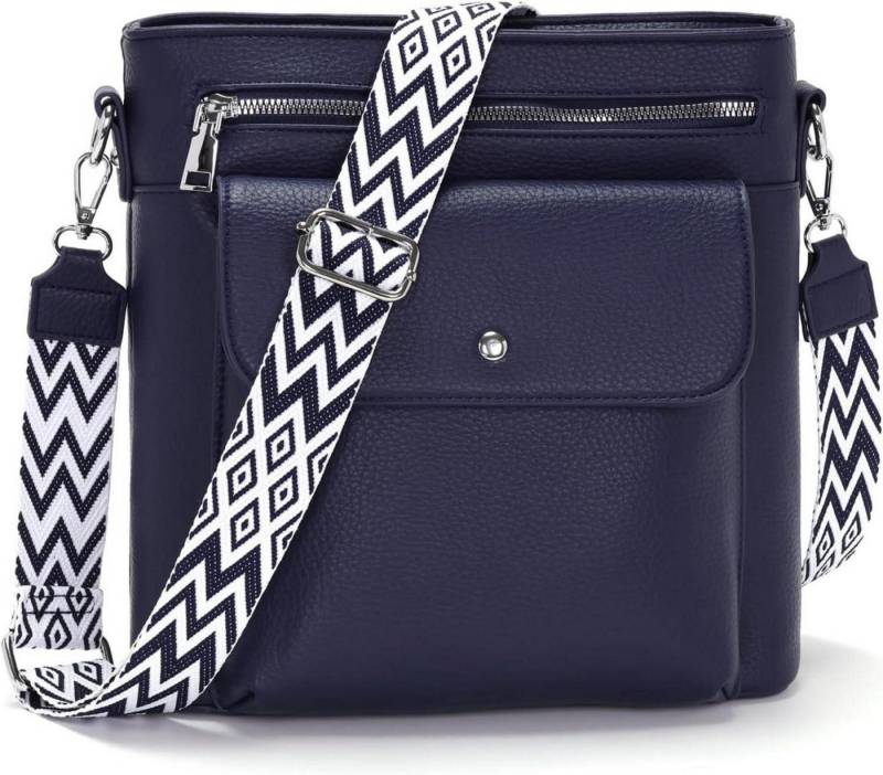 LuxusKollektion Umhängetasche Umhängetasche Damen Mittelgroß Crossbody Bag 3 Reißverschlusstaschen LuxusKollektion Umhängetasche Umhängetasche Damen Mittelgroß Crossbody Bag 3 Reißverschlusstaschen von LuxusKollektion