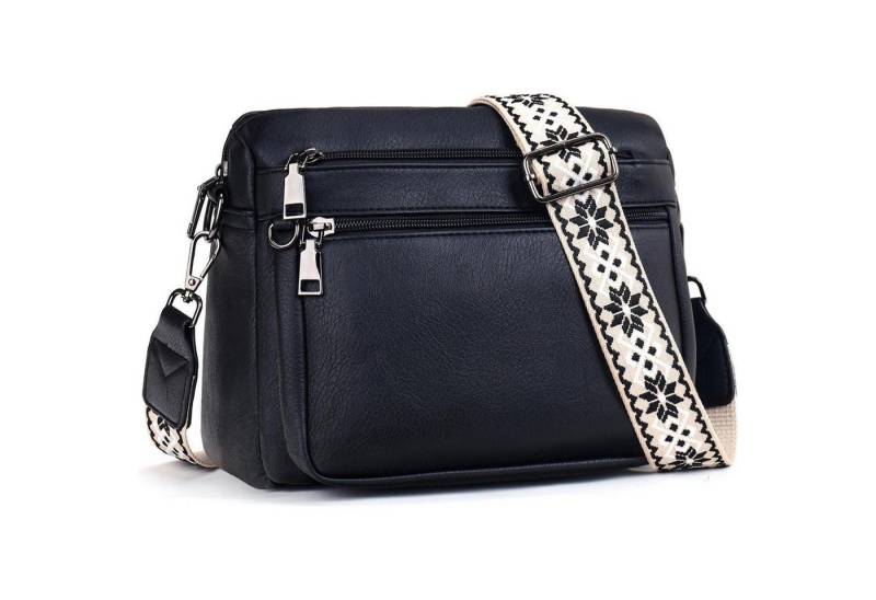 LuxusKollektion Umhängetasche Umhängetasche Damen Mittelgroß Leder Breiter Gurt von LuxusKollektion