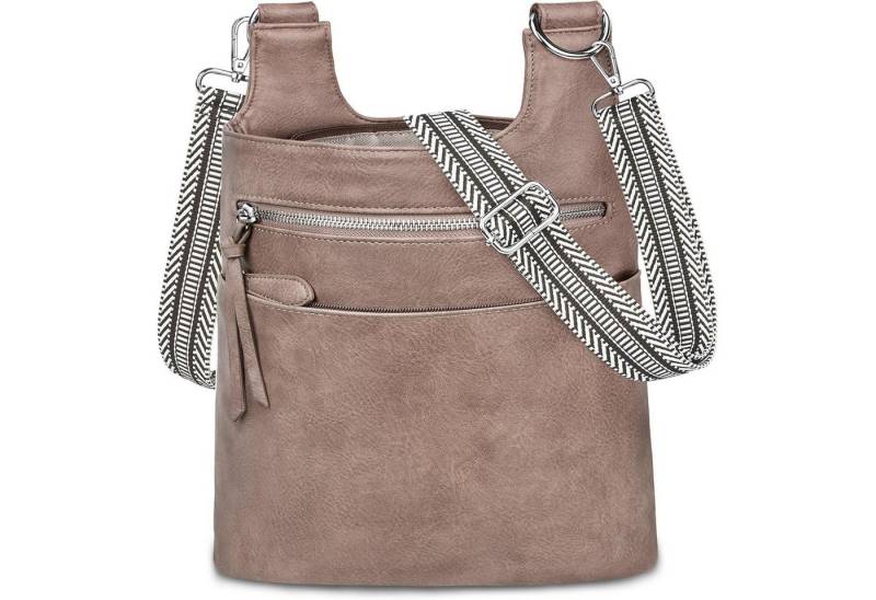 LuxusKollektion Umhängetasche Umhängetasche Damen Mittelgroß Stylisch PU Leder Handtasche Groß mit von LuxusKollektion