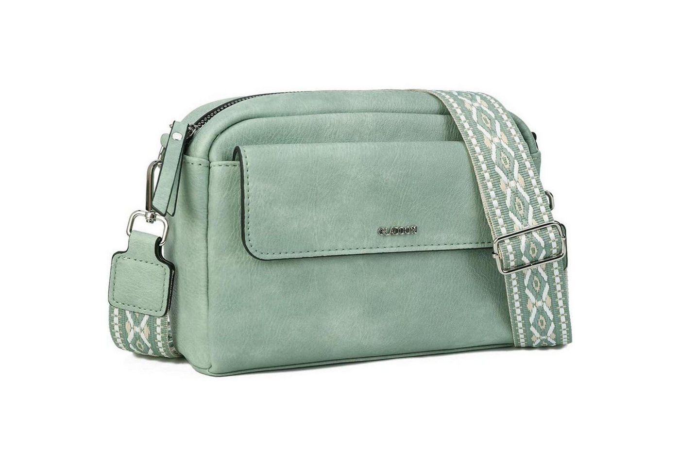 LuxusKollektion Umhängetasche Umhängetasche Damen PU Leder Schulterriemen Schultergurt Moosgrün von LuxusKollektion