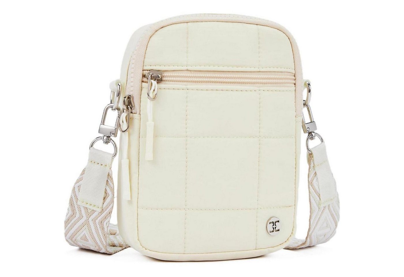 LuxusKollektion Umhängetasche Umhängetaschen Kunstleder Crossbody Geldbörse Damen Riemen H-01-beige von LuxusKollektion
