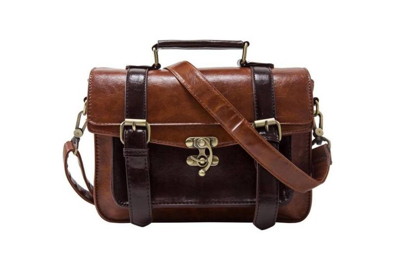 LuxusKollektion Umhängetasche Vintage Umhängetasche Damen Messenger Bag Handtasche in Braun von LuxusKollektion