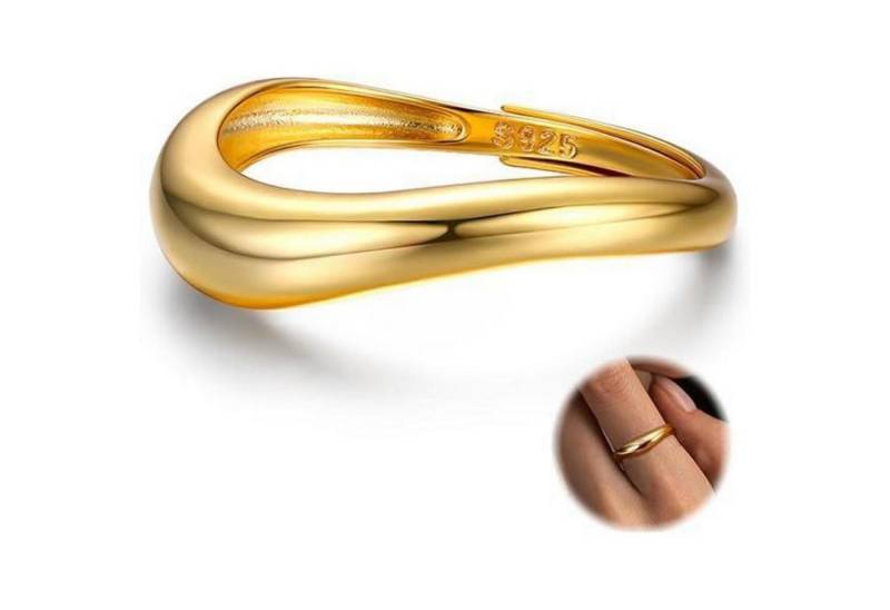 Adramata Verlobungsring Adramata Ring Silber 925 Damen 14K Vergoldet Verstellbar von Adramata