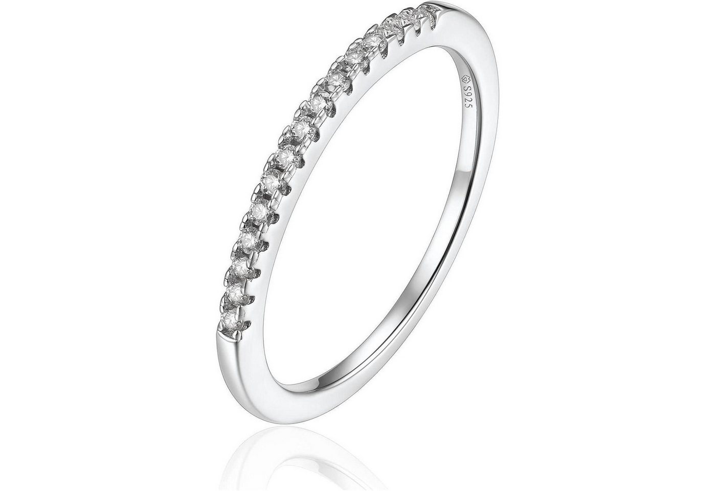 LuxusKollektion Verlobungsring Moissanit Diamant Verlobungsring Ehering Silber 925 Bandring Partner von LuxusKollektion