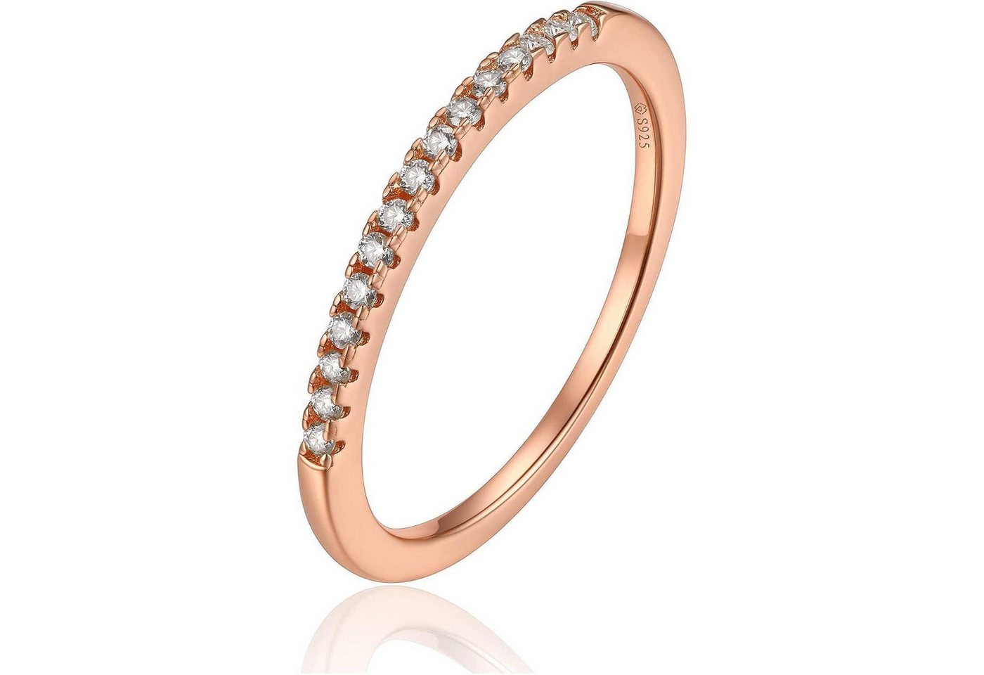 LuxusKollektion Verlobungsring Moissanit Verlobungsring Damen Herren Ehering Rosegold §925 Bandring von LuxusKollektion