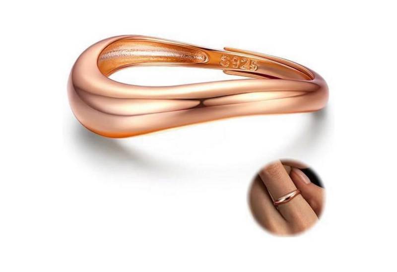 LuxusKollektion Verlobungsring Ring Silber 925 Damen 14K Vergoldet Verlobungsring Roségold von LuxusKollektion