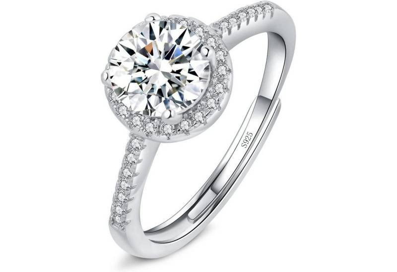 LuxusKollektion Verlobungsring Ringe Damen 925 Sterling Trauringe Rosegold Zirkonia Rund - Silber von LuxusKollektion