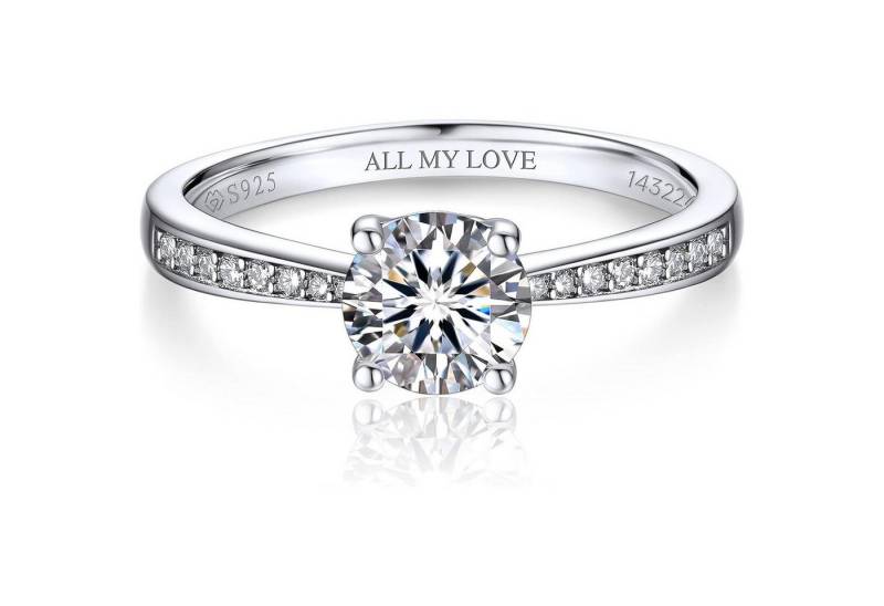 LuxusKollektion Verlobungsring Verlobungsring Damen 1 Karat Silver-Maßgeschneidert 55(17.3) von LuxusKollektion