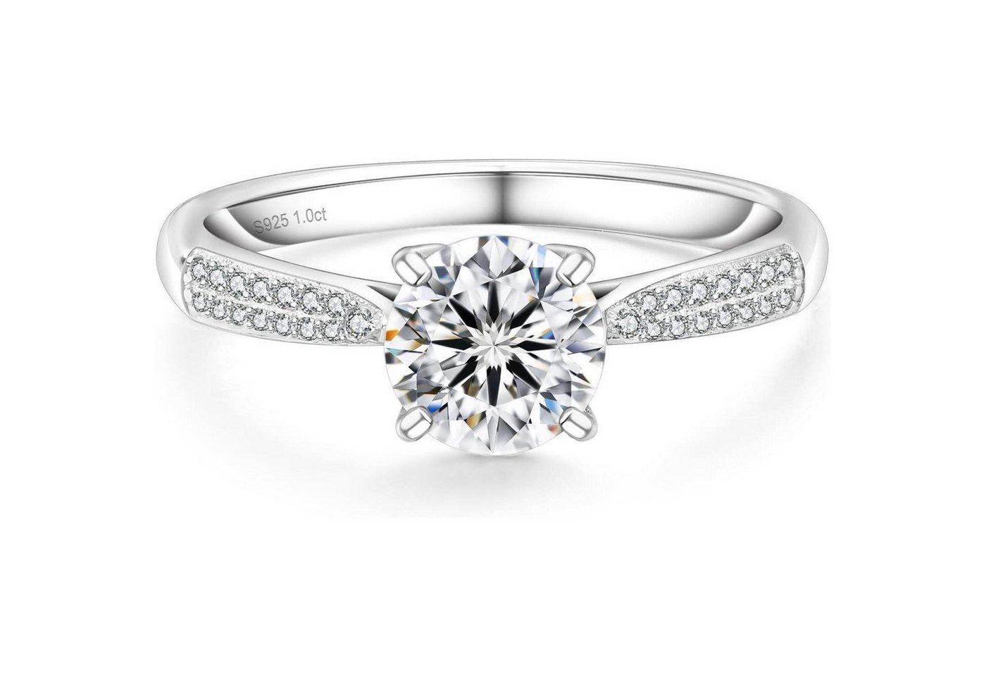 LuxusKollektion Verlobungsring Verlobungsring Damen Moissanite 1 Quadratisch 1.0 Karat 56 (17.8) von LuxusKollektion
