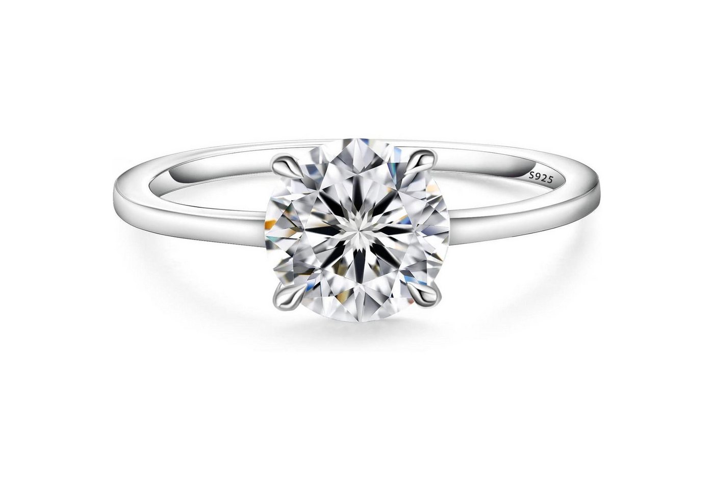 LuxusKollektion Verlobungsring Verlobungsring Damen Moissanite Solitärring VVS1 2 Karat 56 (17.8) von LuxusKollektion