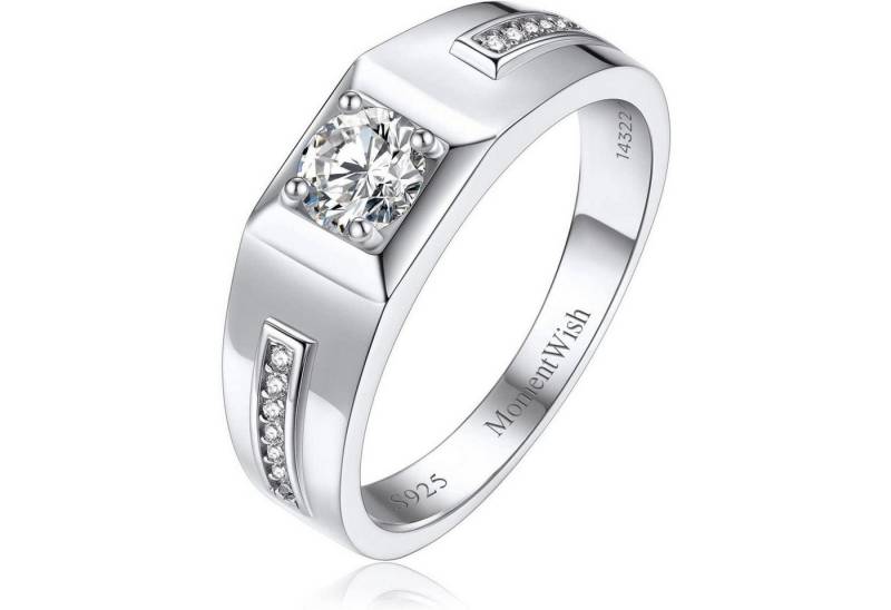 LuxusKollektion Verlobungsring Verlobungsring Herren 0,5 Karat Moissanit 925 Silber Männer Ring mit von LuxusKollektion