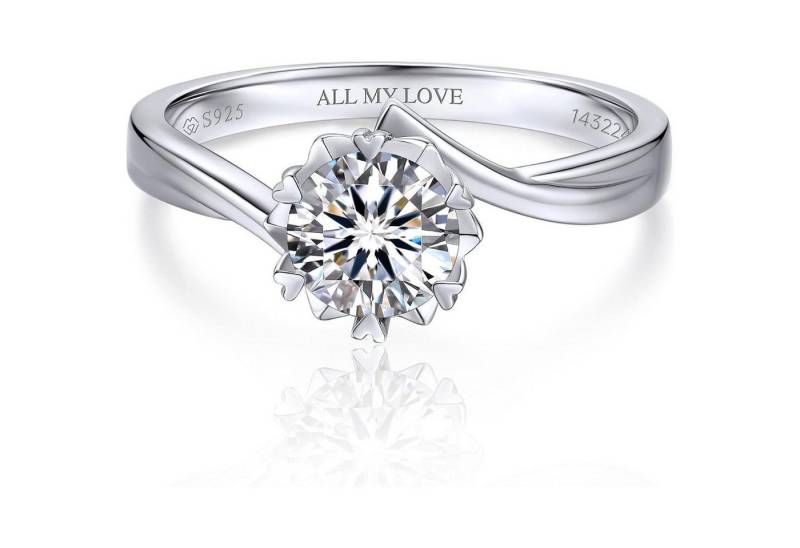 LuxusKollektion Verlobungsring Verlobungsring Moissainte 1-2 Karat 1 Karat-Maßgeschneidert 61(19.4) von LuxusKollektion