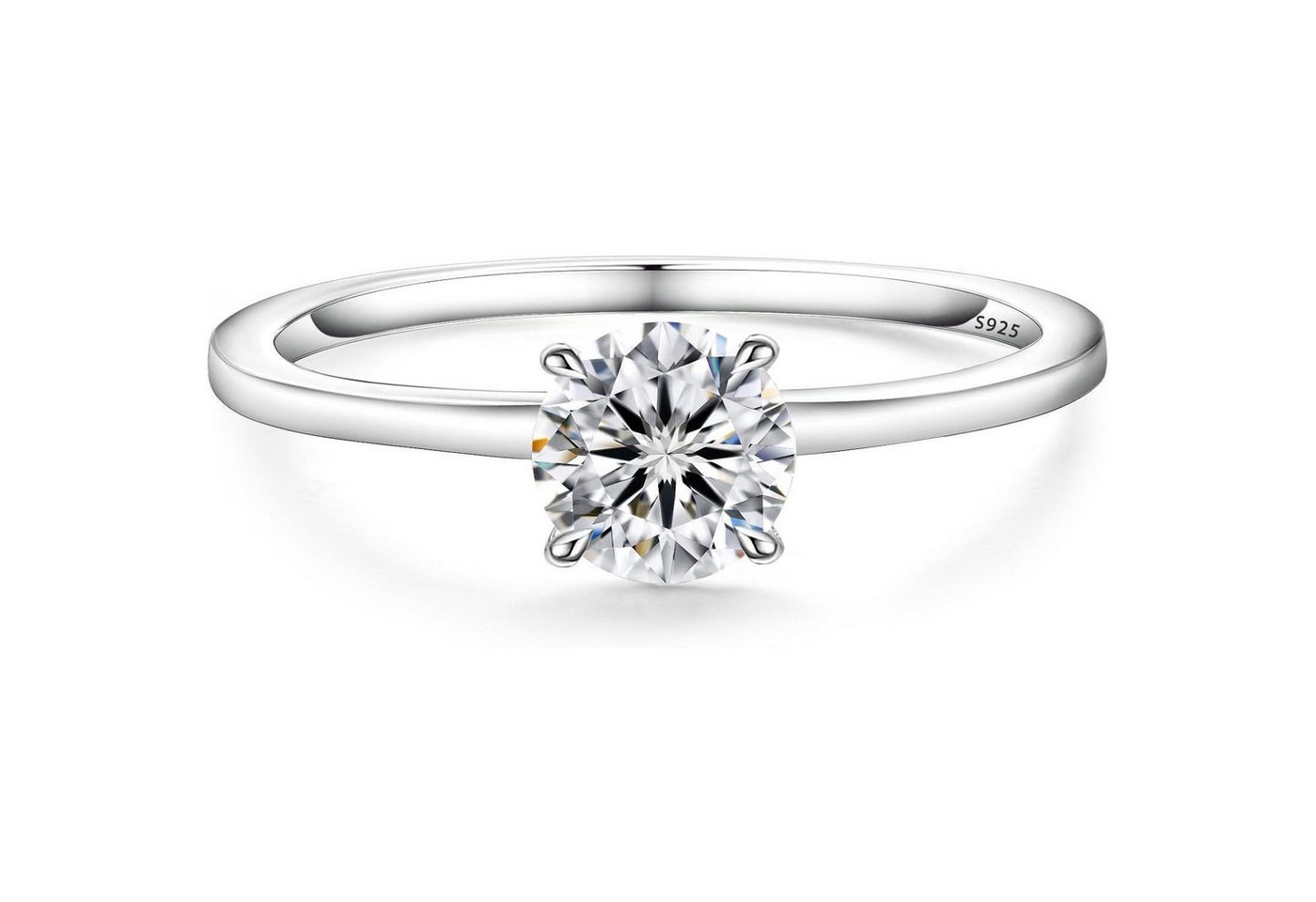 LuxusKollektion Verlobungsring Verlobungsring Moissanite Solitärring Damen VVS1 0,5 Karat 53 (16.9) von LuxusKollektion