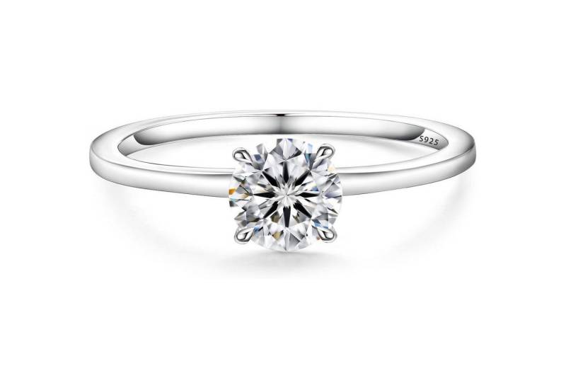 LuxusKollektion Verlobungsring Verlobungsring Moissanite Solitärring Silber925 0,5 Karat 49 (15.6) von LuxusKollektion