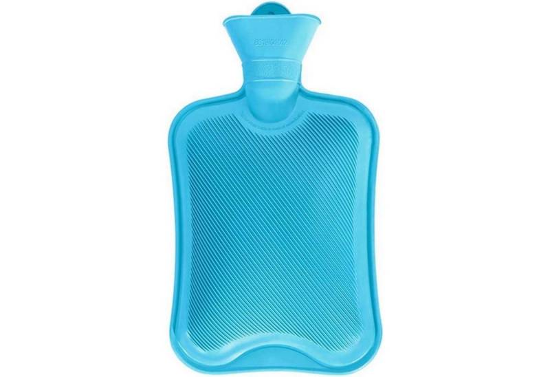 ROIMOE Wärmflasche Wärmflasche 2L Naturkautschuk Blau für Kinder und Erwachsene von ROIMOE