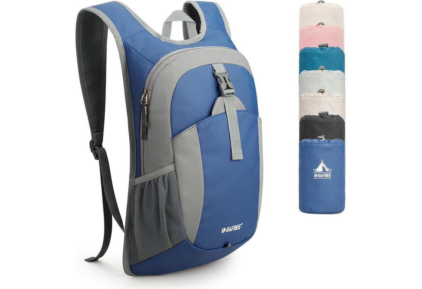 LuxusKollektion Wanderrucksack Rucksack 12L Faltbar Wanderrucksack Damen Herren Outdoor Blau Grau LuxusKollektion Wanderrucksack Rucksack 12L Faltbar Wanderrucksack Damen Herren Outdoor Blau Grau von LuxusKollektion