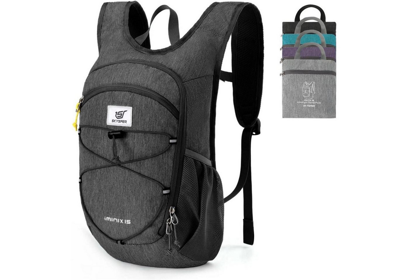 LuxusKollektion Wanderrucksack Rucksack Herren 15L Faltbarer Wanderrucksack Klein Tagesrucksack von LuxusKollektion