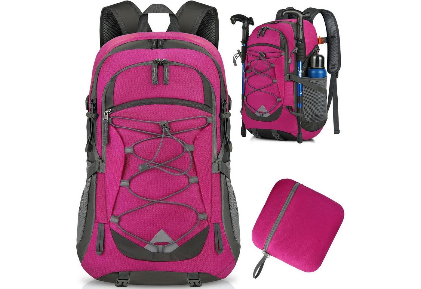 LuxusKollektion Wanderrucksack Wanderrucksack 40L Herren Damen wasserdicht Reflexstreifen Rose LuxusKollektion Wanderrucksack Wanderrucksack 40L Herren Damen wasserdicht Reflexstreifen Rose von LuxusKollektion