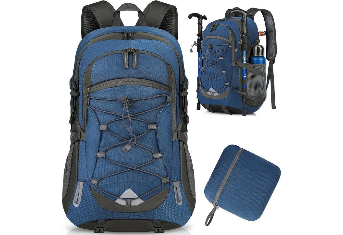 LuxusKollektion Wanderrucksack Wanderrucksack 40L Herren Damen wasserdicht faltbar leicht Marineblau LuxusKollektion Wanderrucksack Wanderrucksack 40L Herren Damen wasserdicht faltbar leicht Marineblau von LuxusKollektion