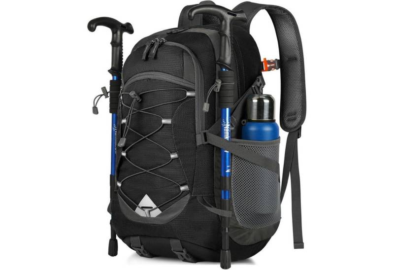 LuxusKollektion Wanderrucksack Wanderrucksack 40L Wasserdicht Leicht Faltbar Trekking Schwarz von LuxusKollektion