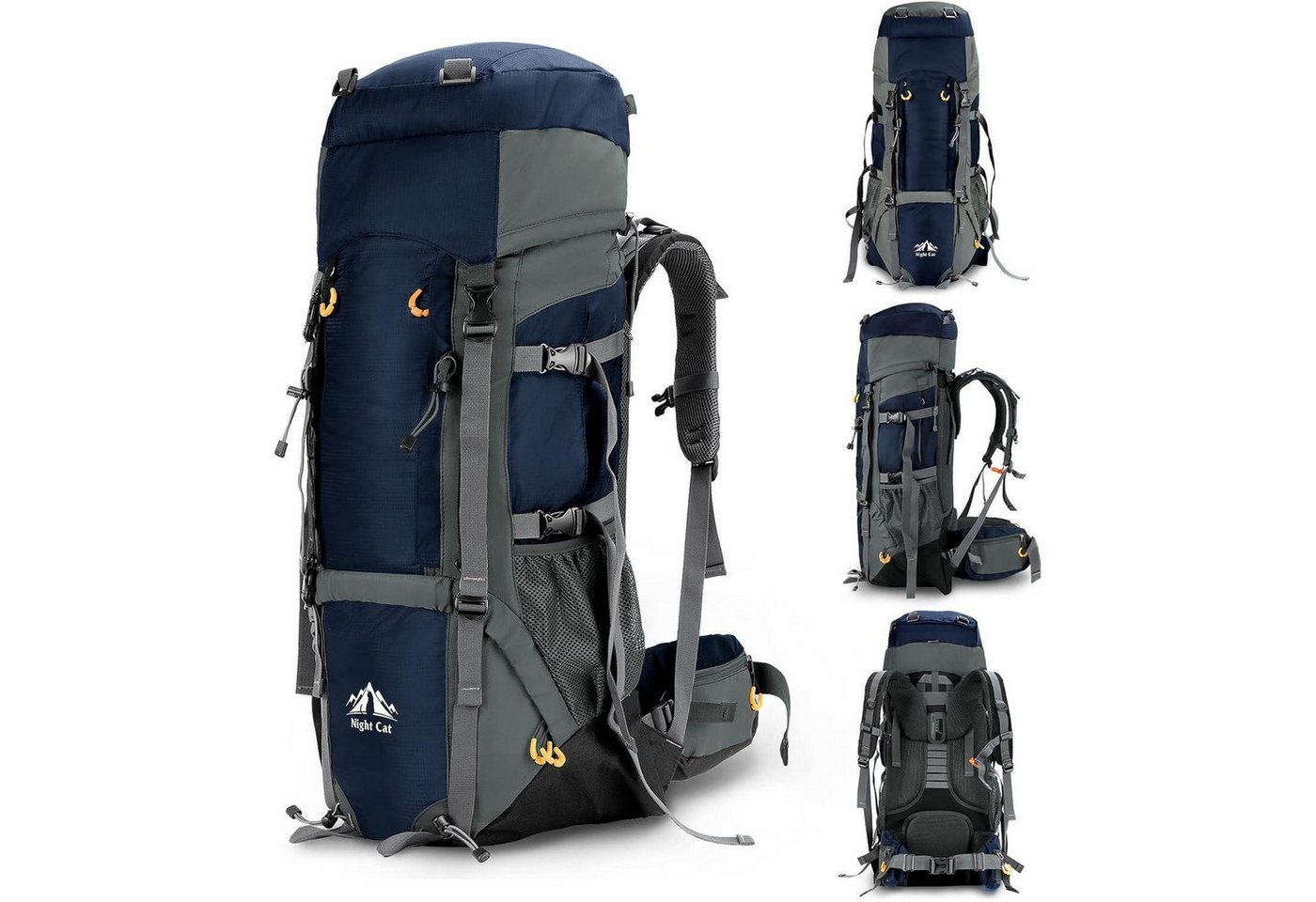 LuxusKollektion Wanderrucksack Wanderrucksack 70L Herren Damen Trekkingrucksack blau wasserfest von LuxusKollektion
